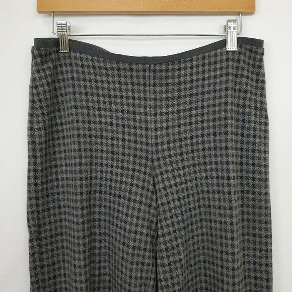 J. Jill Pants Womens Small Petite Ponte Full Leg Checked Pull On Stretch Mid - Picture 2 of 11